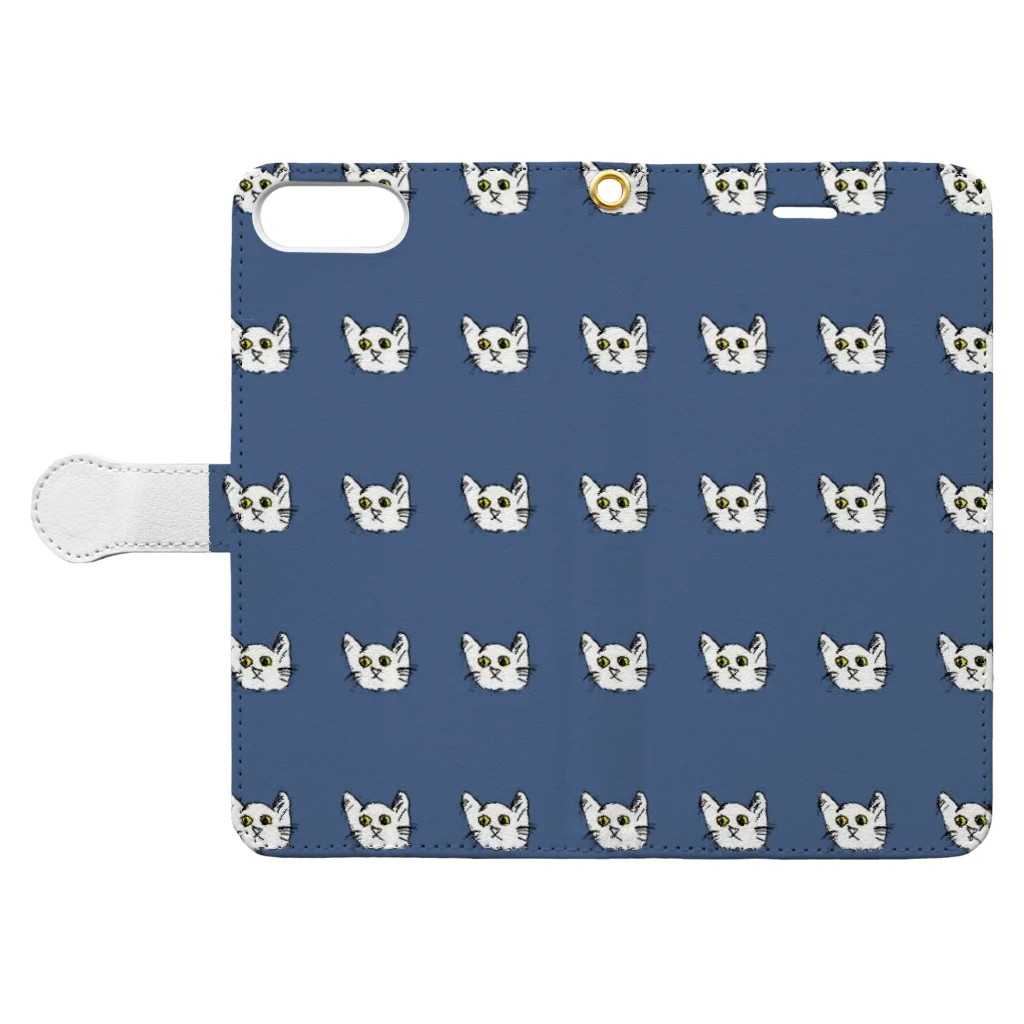 pettipの不服猫 Book-Style Smartphone Case:Opened (outside)