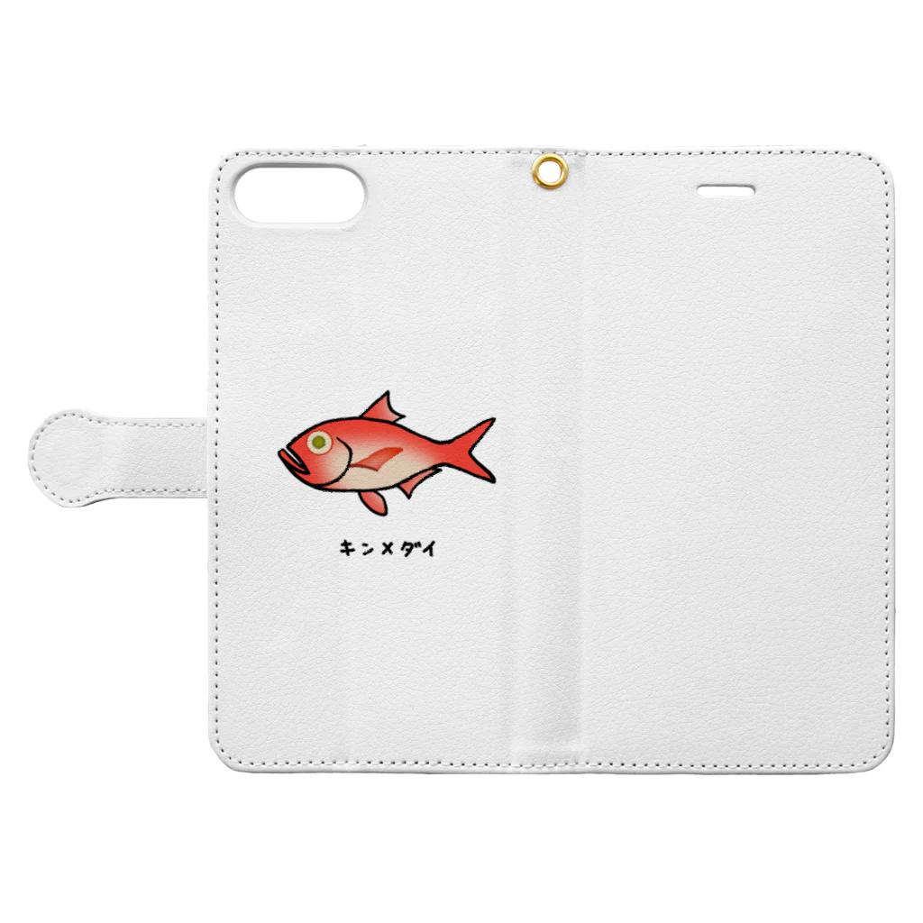 脂身通信Ｚの【魚シリーズ】キンメダイ♪2106 Book-Style Smartphone Case:Opened (outside)