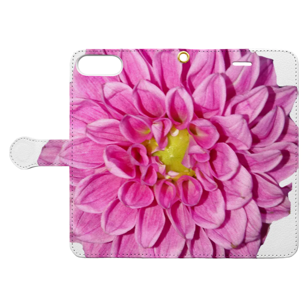 水彩屋のDahlia Book-Style Smartphone Case:Opened (outside)