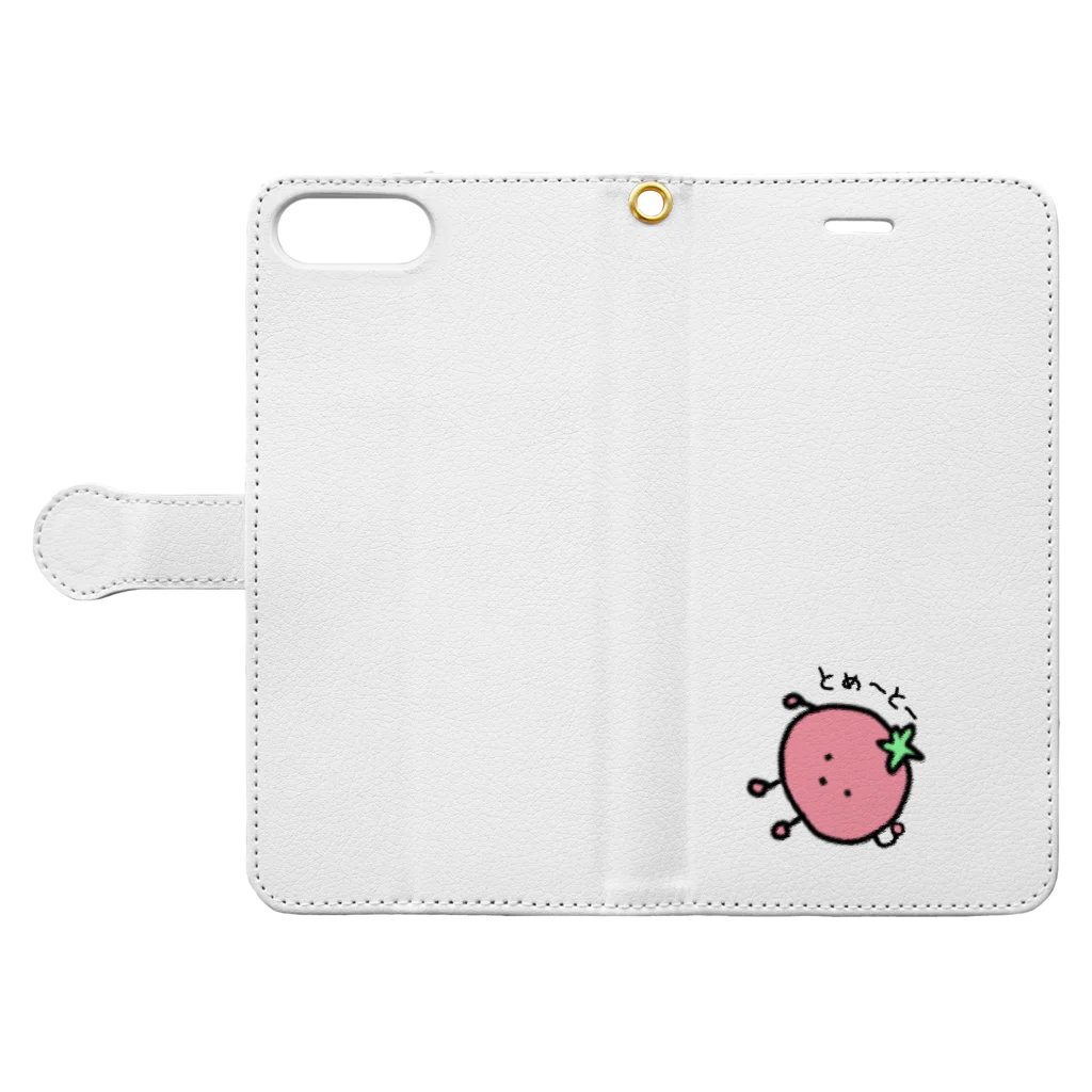 melonchocoのとめ〜と〜トマト Book-Style Smartphone Case:Opened (outside)