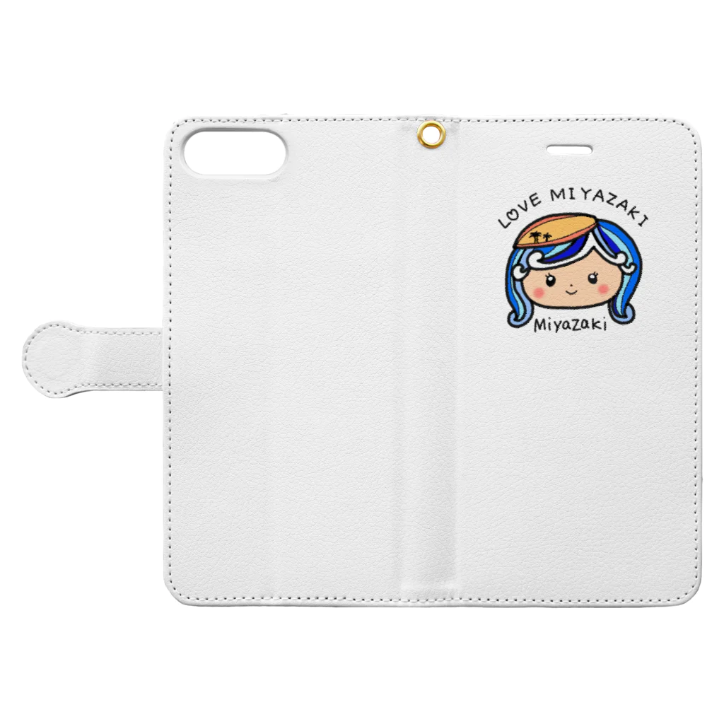 yu-pop MIYAZAKIのLOVE MIYAZAKI Book-Style Smartphone Case:Opened (outside)