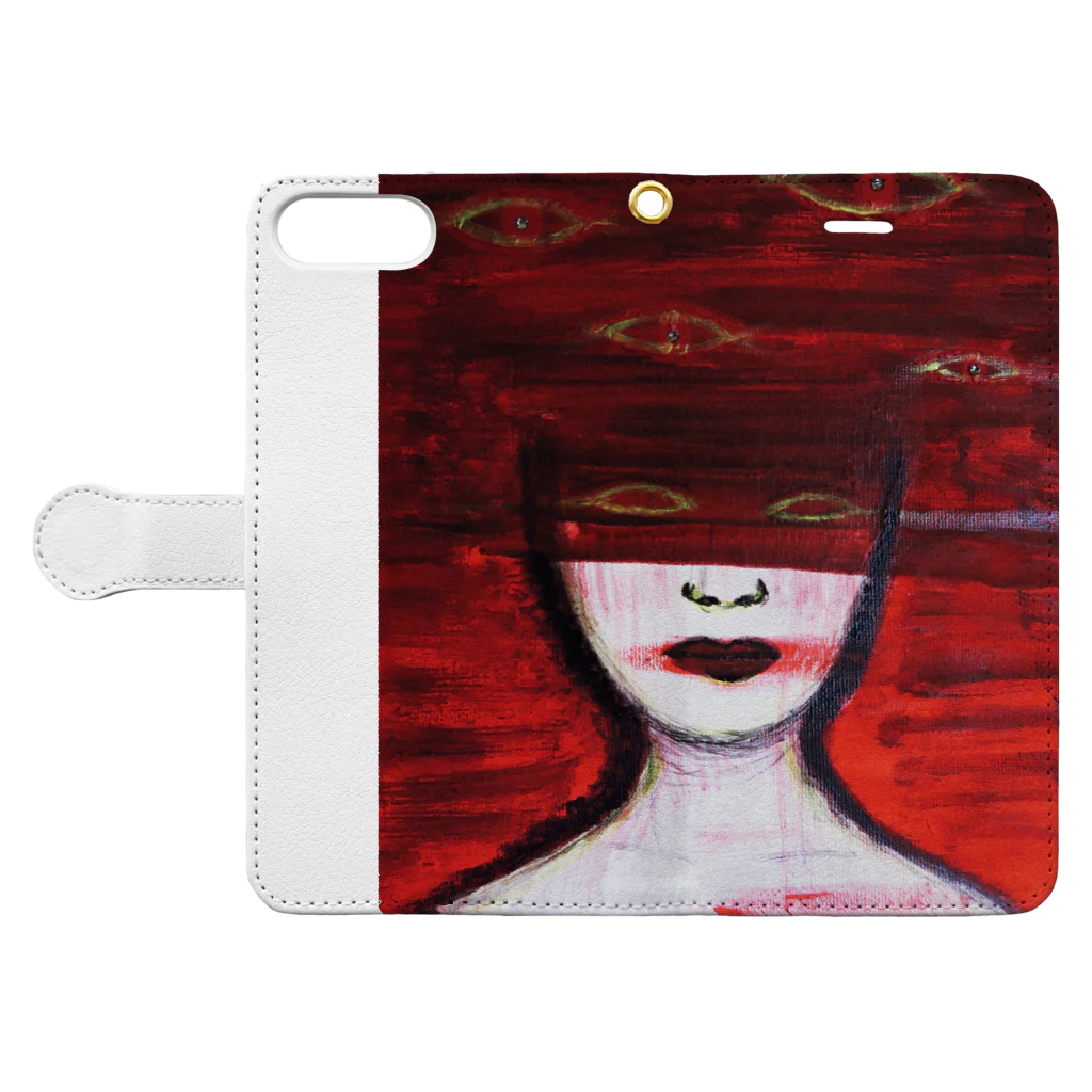 Gallery HommageのTsubaki@art1 Book-Style Smartphone Case:Opened (outside)