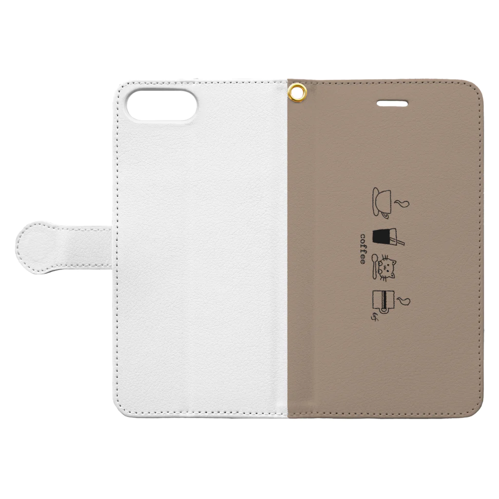 ff6rfの珈琲猫 Book-Style Smartphone Case:Opened (outside)