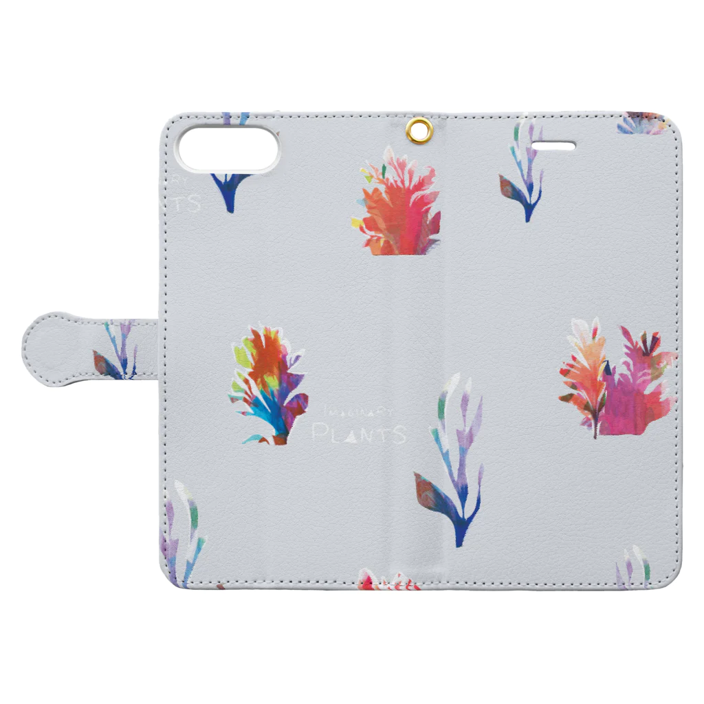 キエ＊カラフルのimaginary plants Book-Style Smartphone Case:Opened (outside)