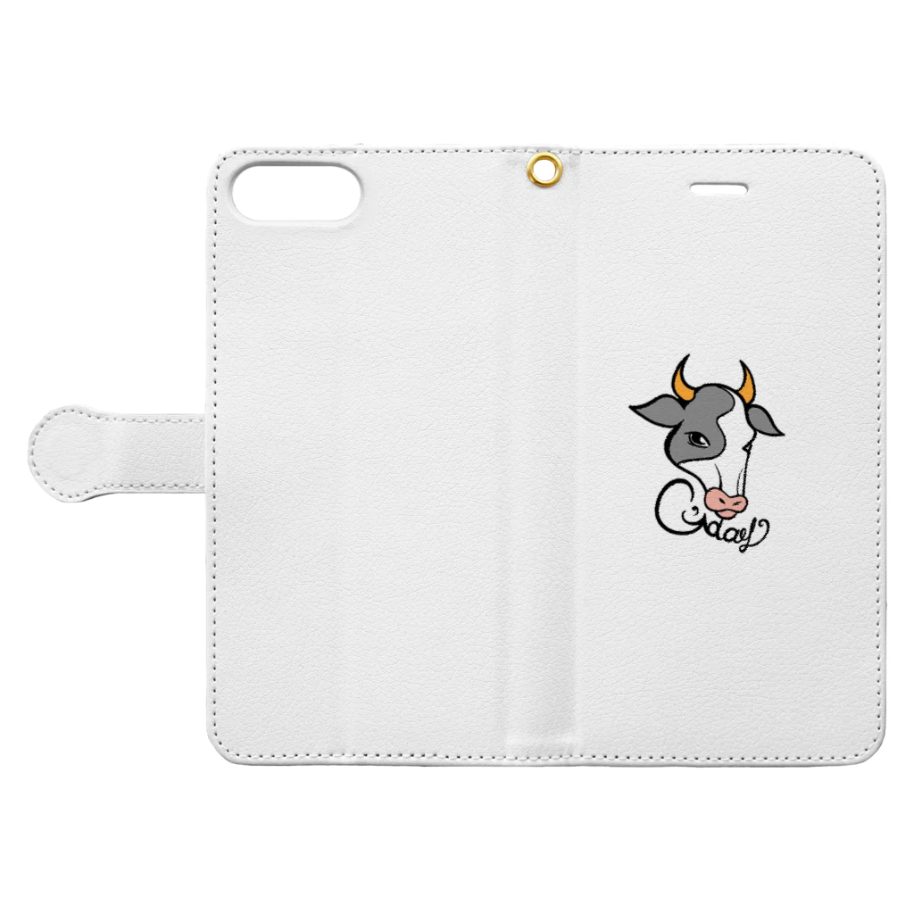 グッデイCOW のG'day 手帳型スマホケースを開いた場合(外側)