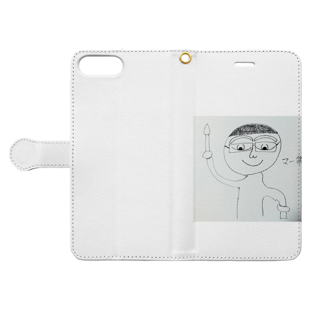 lc-danceのまー爺 Book-Style Smartphone Case:Opened (outside)