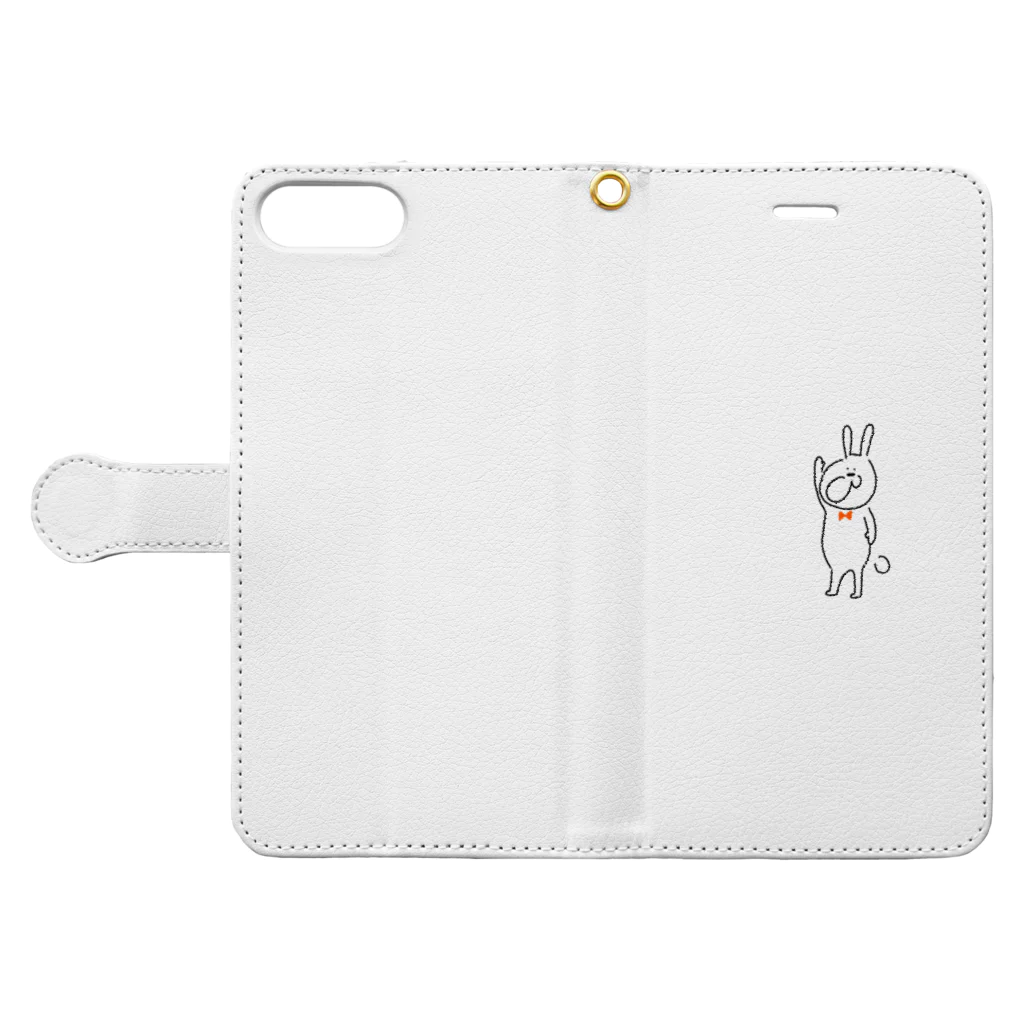 ズッキーニ。のズッキーニとうさぎさん Book-Style Smartphone Case:Opened (outside)