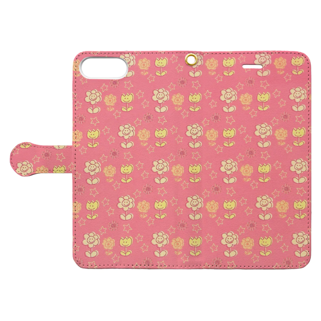 yummyの毎日がお花見🌸🍡 Book-Style Smartphone Case:Opened (outside)