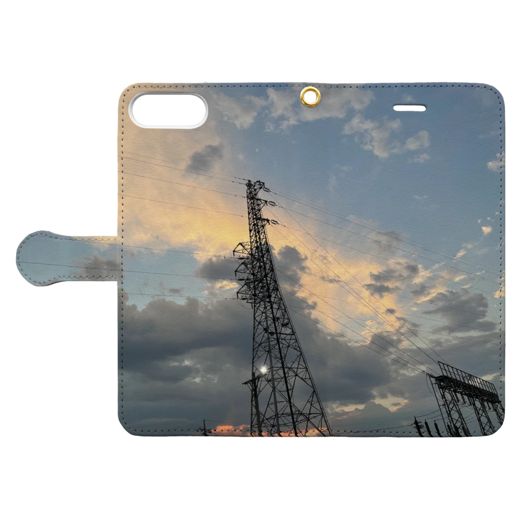 Aki’s design shopの(セール中)Sunset over the tower Book-Style Smartphone Case:Opened (outside)
