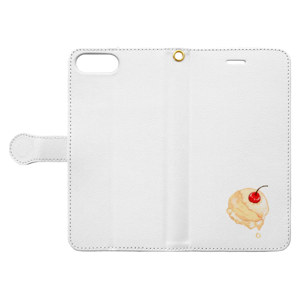 あんず🍑のアイスクリーム Book-Style Smartphone Case:Opened (outside)