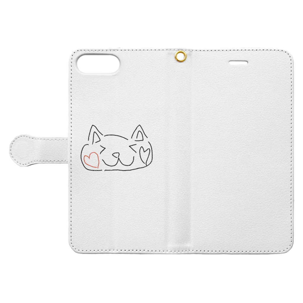 hitominnのタンチャン Book-Style Smartphone Case:Opened (outside)