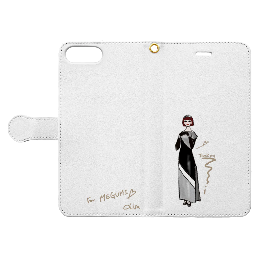 sen no irodoriのMegumi様専用 Book-Style Smartphone Case:Opened (outside)