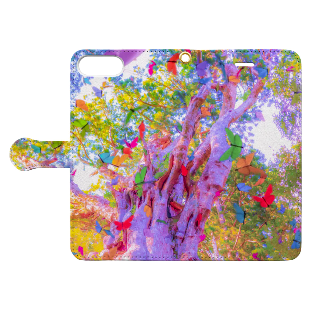 NEON LIGHT STARSのYOU are in wonderland*pink Book-Style Smartphone Case:Opened (outside)