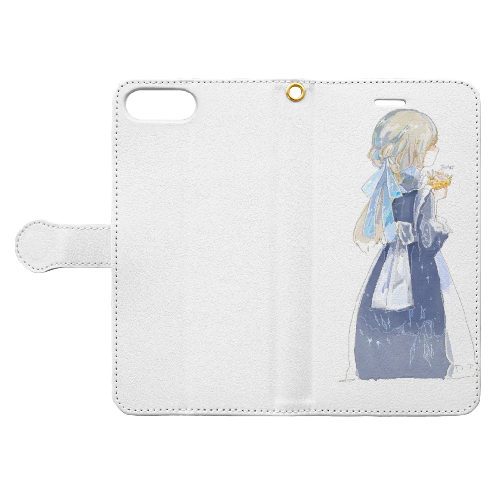 其の屋。の少女01 Book-Style Smartphone Case:Opened (outside)