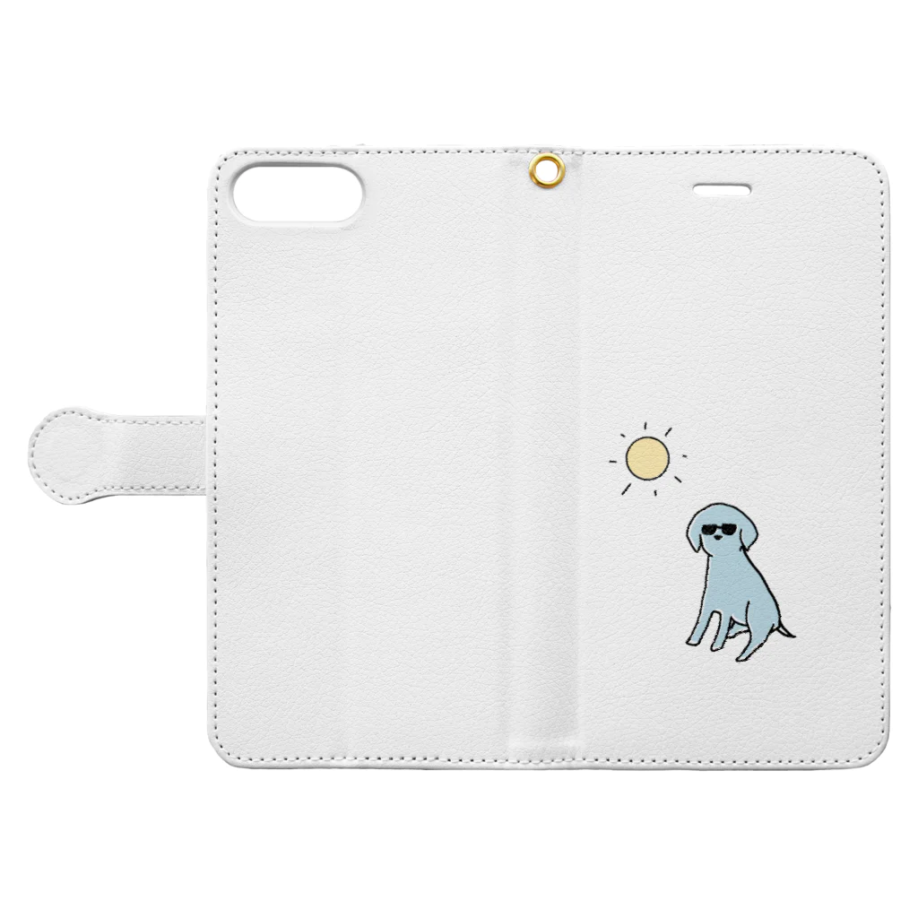 Ogata Dogs.のSummer Retriever Book-Style Smartphone Case:Opened (outside)
