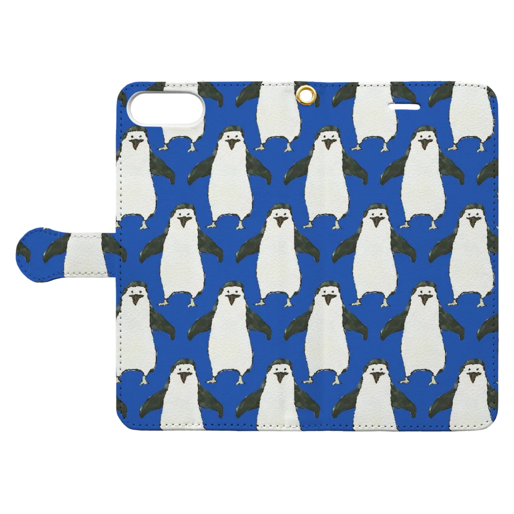 tsurukoのペンギン Book-Style Smartphone Case:Opened (outside)