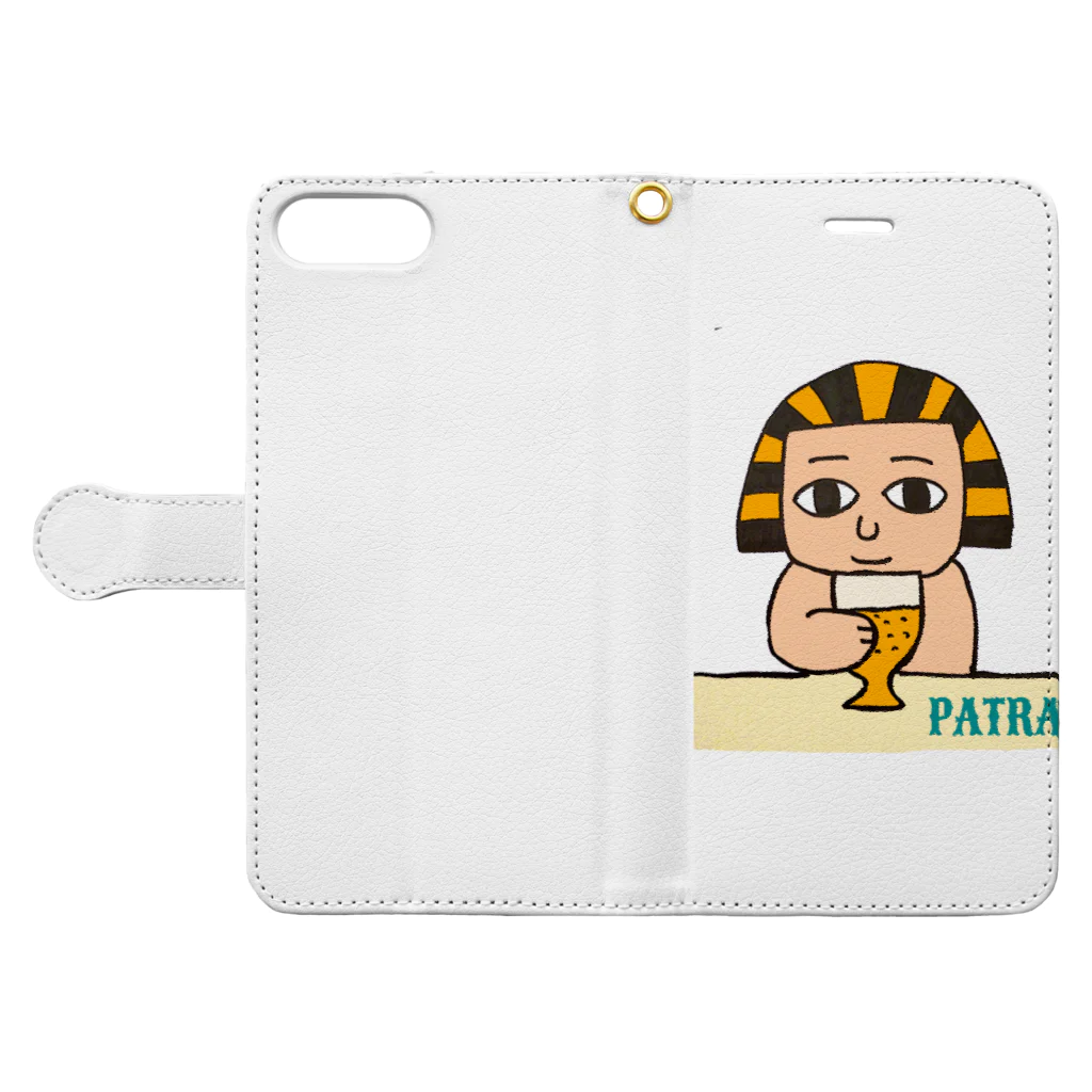 PATRAのBARぱとらちゃん Book-Style Smartphone Case:Opened (outside)