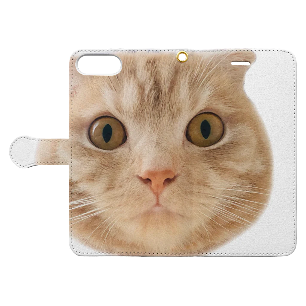 ～癒しの猫暮らし～の甘えんぼ猫ポテト Book-Style Smartphone Case:Opened (outside)