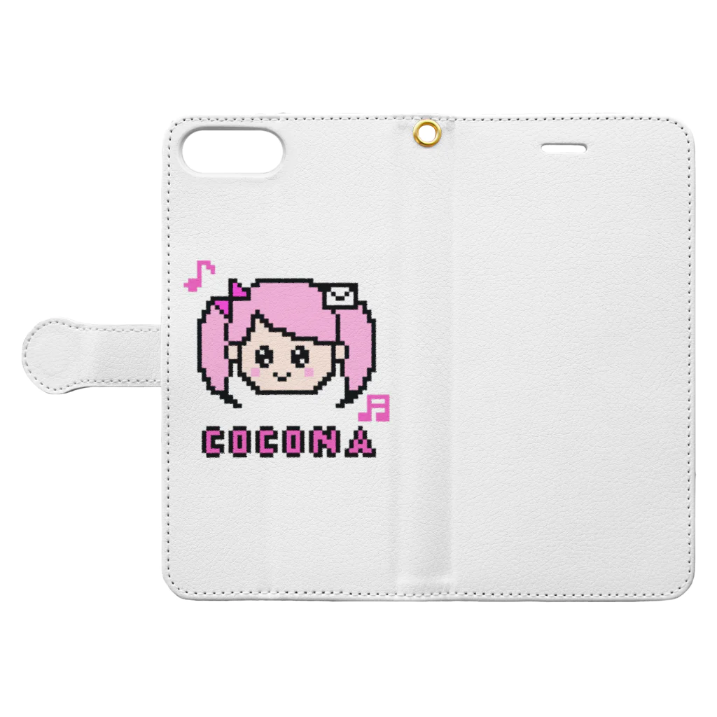 初恋ここなハッピーファクトリーのドットここたん🎀💌 Book-Style Smartphone Case:Opened (outside)