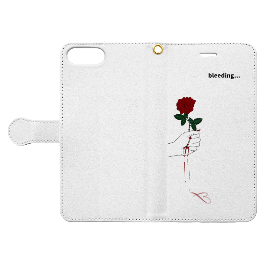 FOUND NICEのBleeding　スマホケース Book-Style Smartphone Case:Opened (outside)