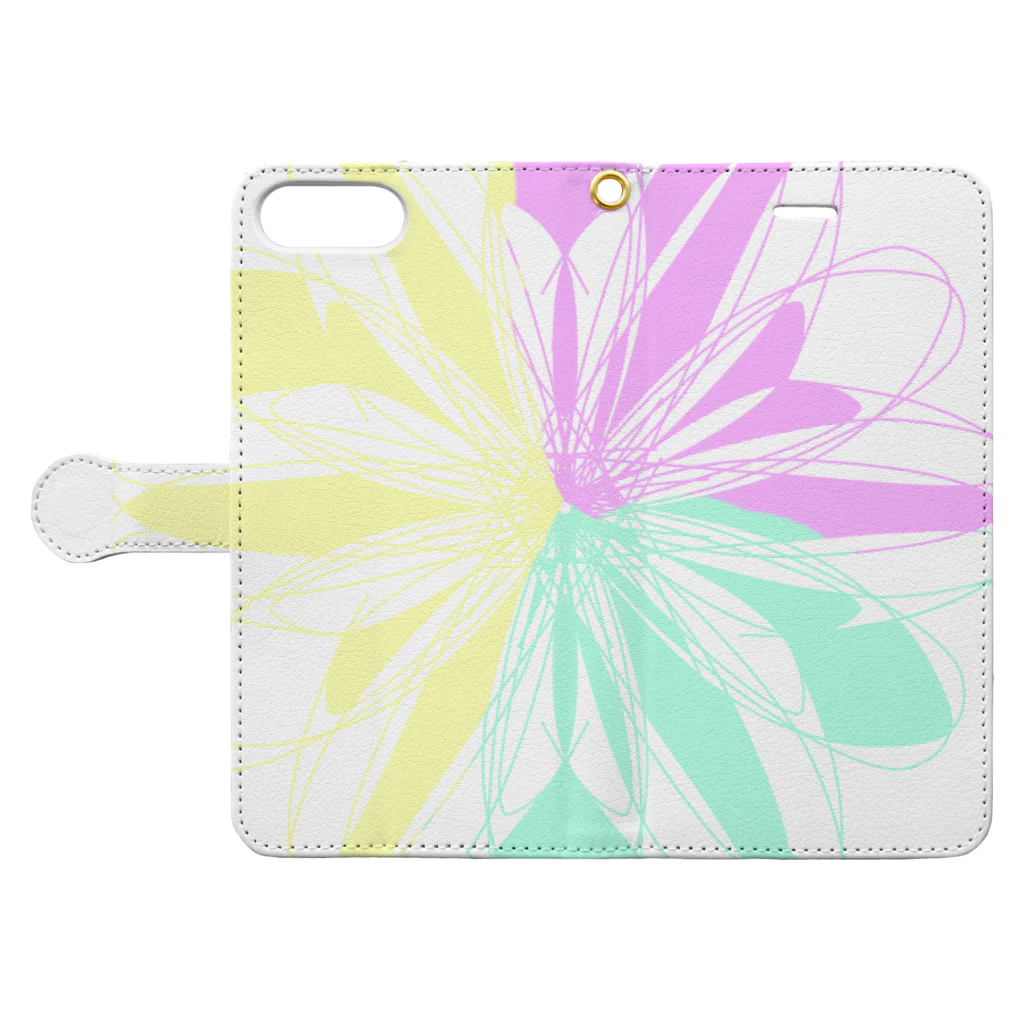 COCO+のお花さん Book-Style Smartphone Case:Opened (outside)