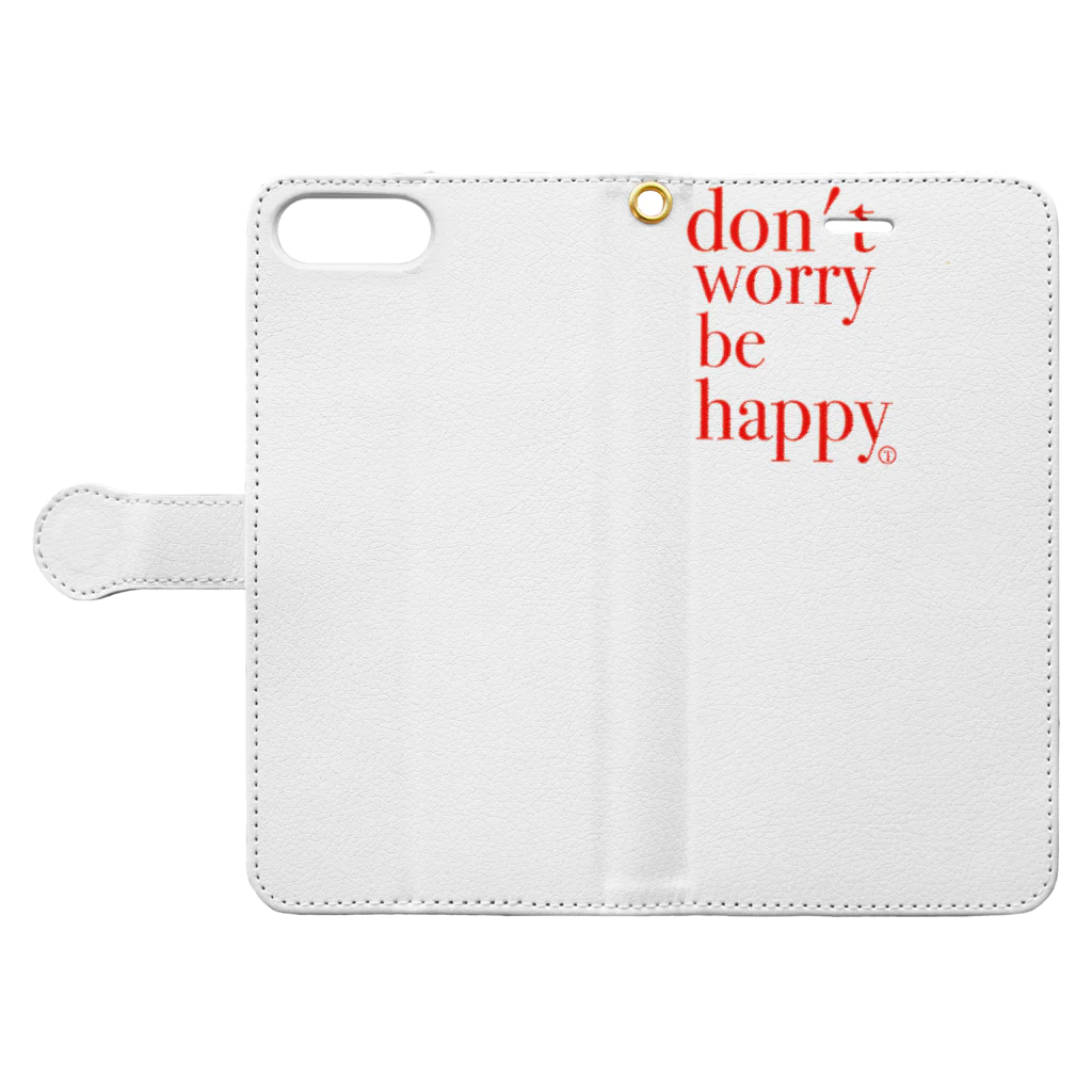 lily and smile ☺︎のdon't worry be happy♡ Book-Style Smartphone Case:Opened (outside)