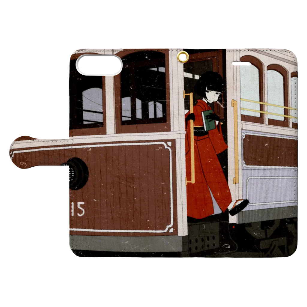 minatoの大正浪漫 Book-Style Smartphone Case:Opened (outside)