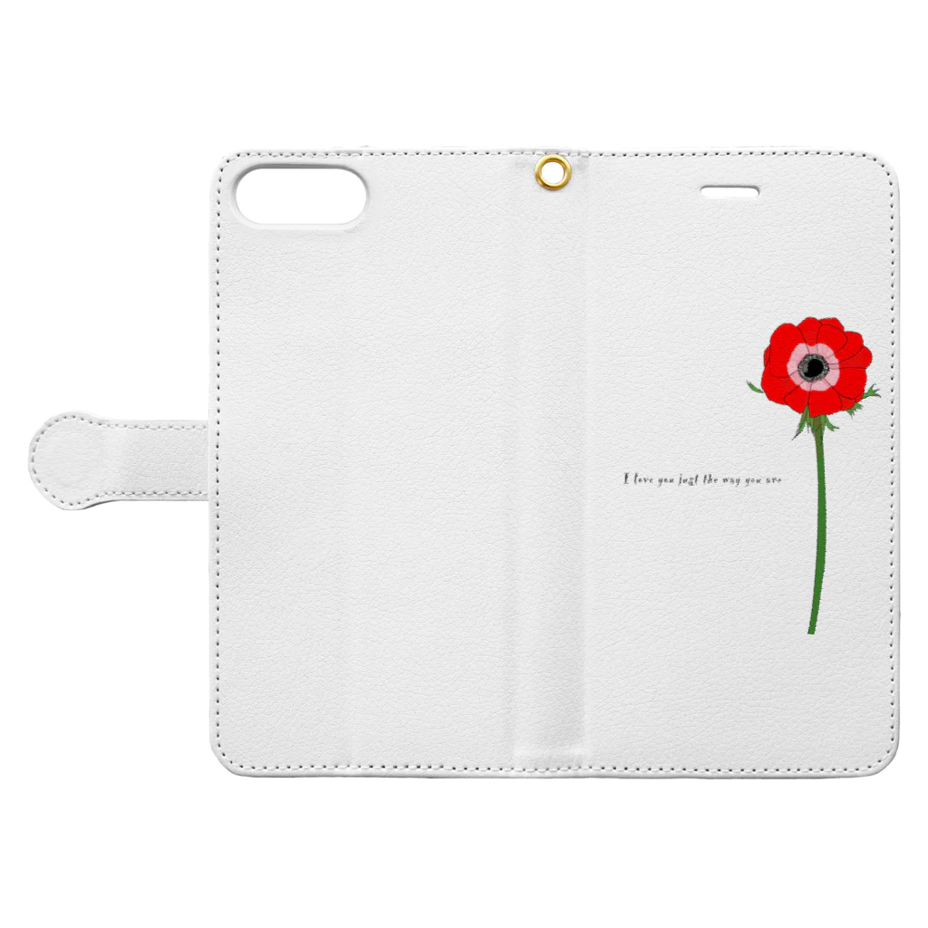 Blossom‘s world のありのままを愛す Book-Style Smartphone Case:Opened (outside)