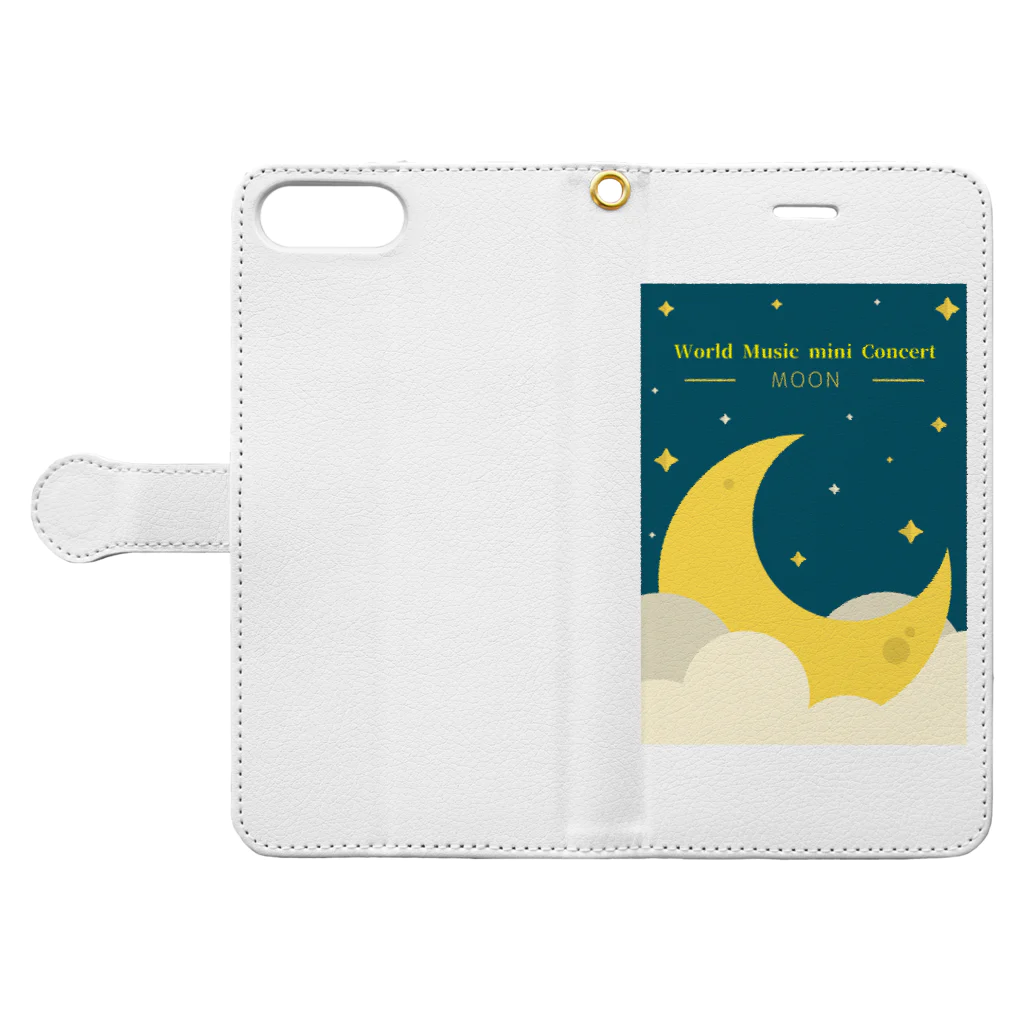 yumi81japanのMOON Book-Style Smartphone Case:Opened (outside)