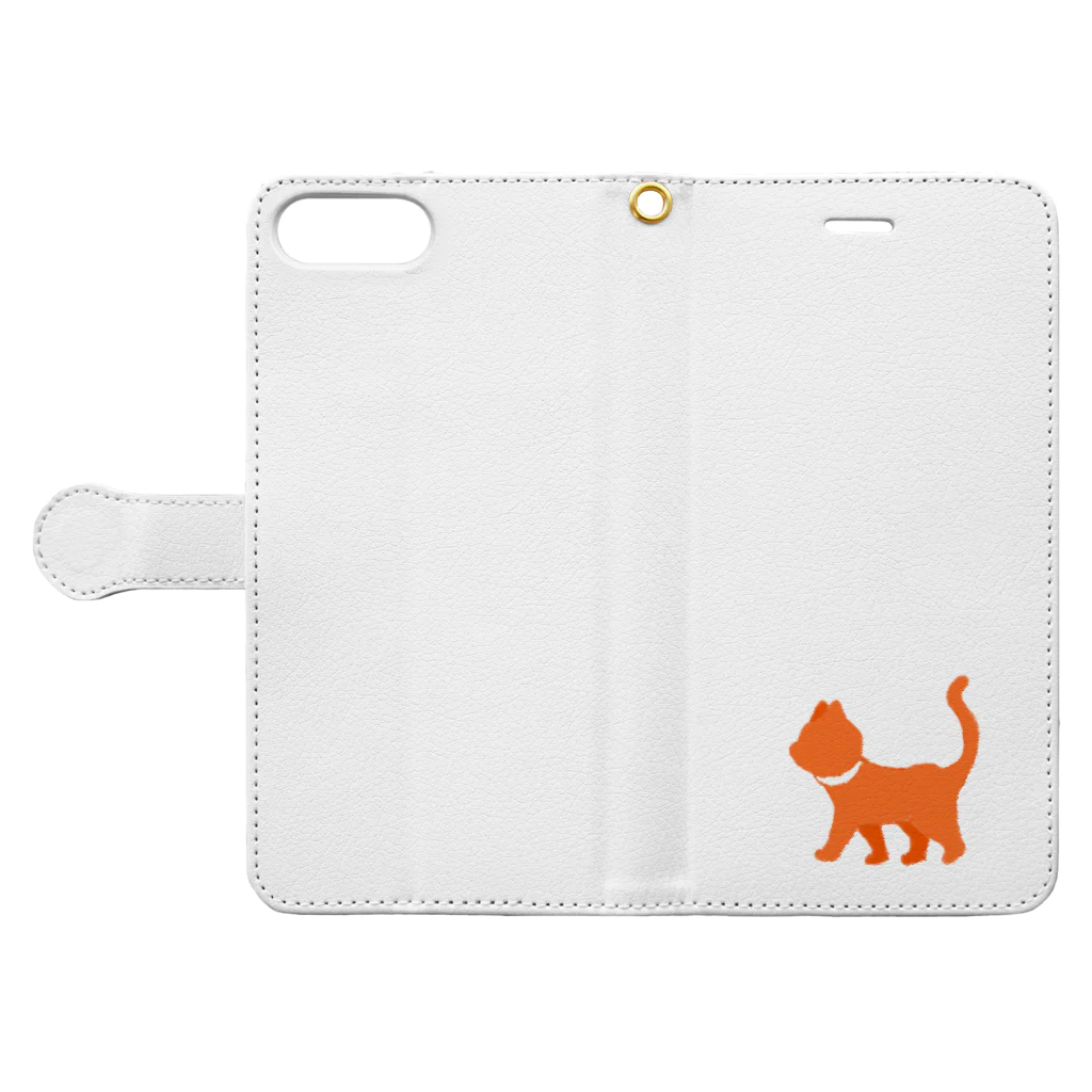 クリームあんみつの猫 Book-Style Smartphone Case:Opened (outside)