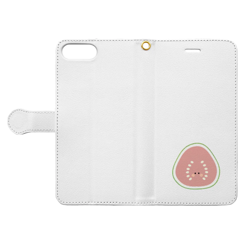 cotton-berry-pancakeのグァバちゃん Book-Style Smartphone Case:Opened (outside)