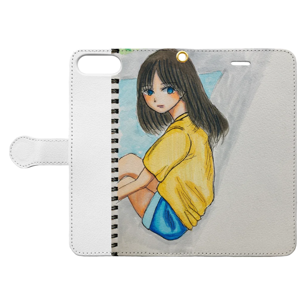 えぐち(ねねの保護者)のたそがれ乙女 Book-Style Smartphone Case:Opened (outside)