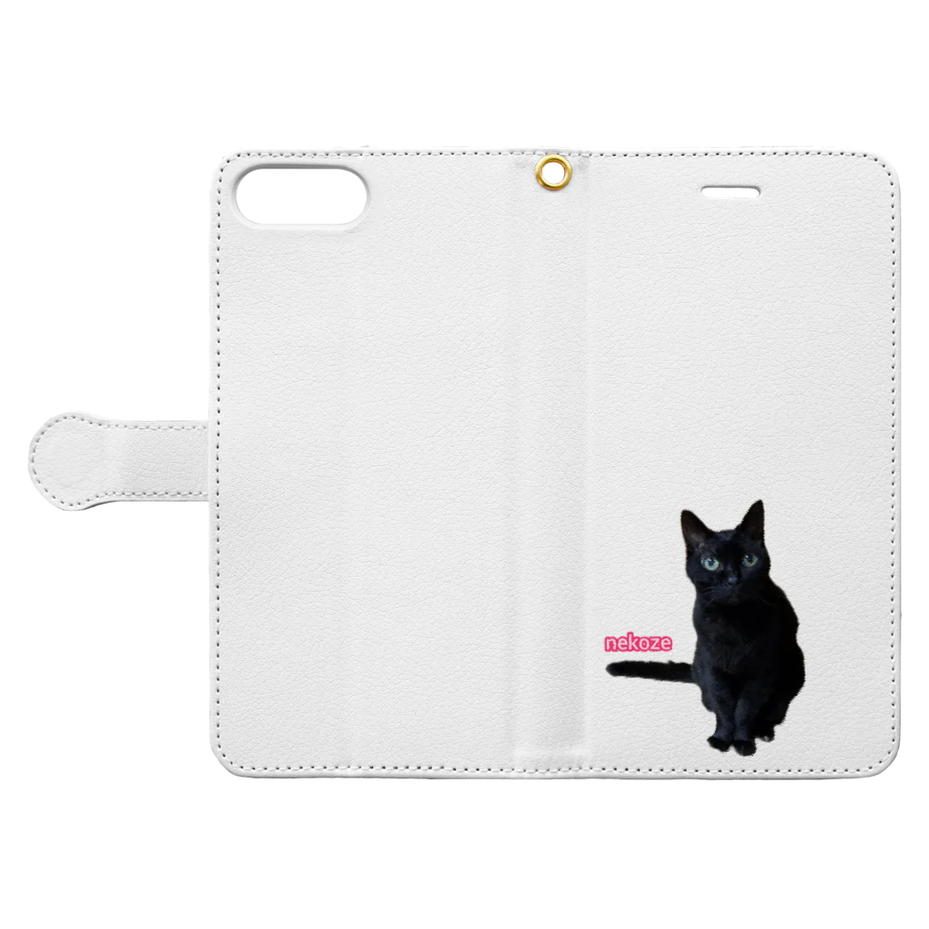 め組のお店のnekoze手帳型スマホケース2 Book-Style Smartphone Case:Opened (outside)