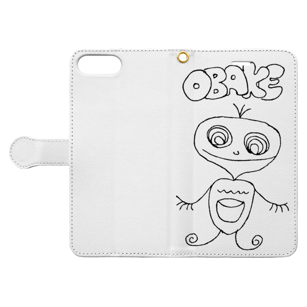 po-chanのOBAKE　オバケ Book-Style Smartphone Case:Opened (outside)