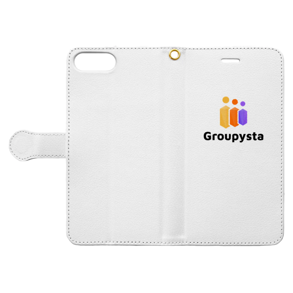 Groupysta公式のGroupysta公式グッズ 手帳型スマホケースを開いた場合(外側)