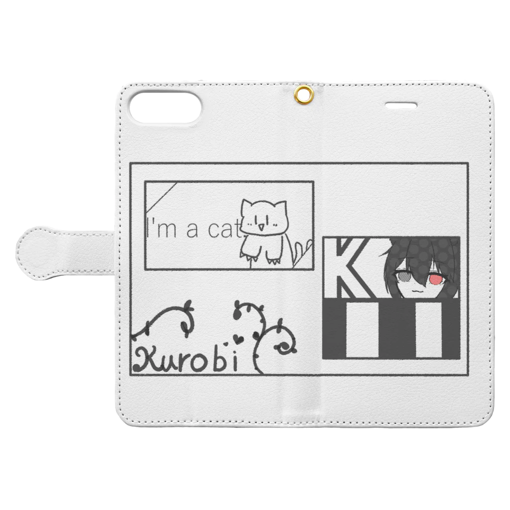 ✞猫姫 黒火✞🐱 の猫姫黒火のグッズ Book-Style Smartphone Case:Opened (outside)