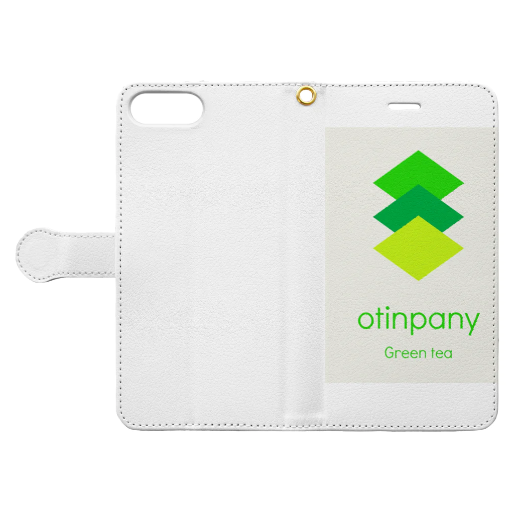 panyのパニーTシャツ　抹茶 Book-Style Smartphone Case:Opened (outside)