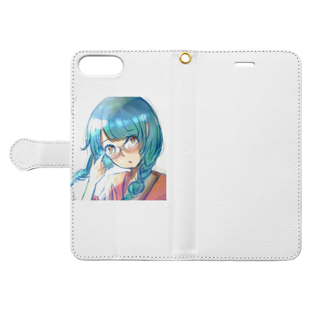 Peco9364の優等生ちゃん  Book-Style Smartphone Case:Opened (outside)
