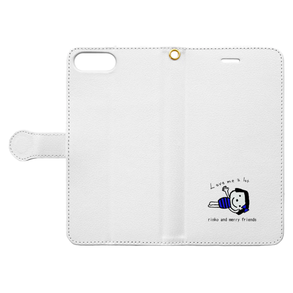 corocororinのrinko and merry friend ~ blue version Book-Style Smartphone Case:Opened (outside)