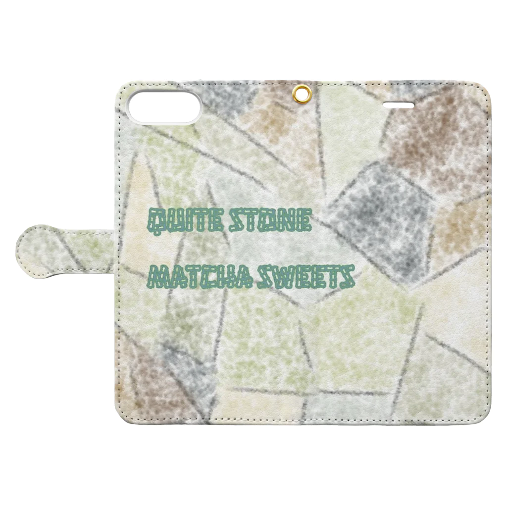 LeafCreateのQuiteStone MatchaSweets Book-Style Smartphone Case:Opened (outside)