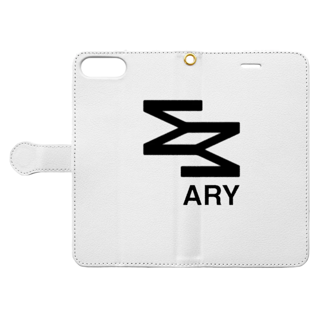 Mary...のMaryロゴ Book-Style Smartphone Case:Opened (outside)