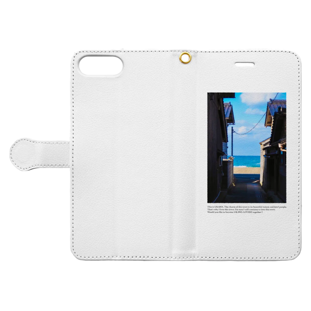 UKAWA LOVERSの海まであと何歩 Book-Style Smartphone Case:Opened (outside)