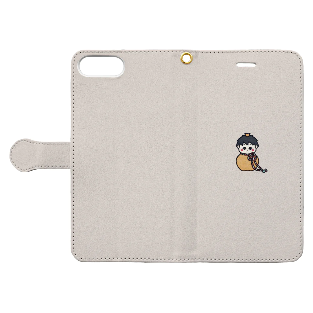 あそぼ！ふづきくんのひょうたんふづきくん Book-Style Smartphone Case:Opened (outside)