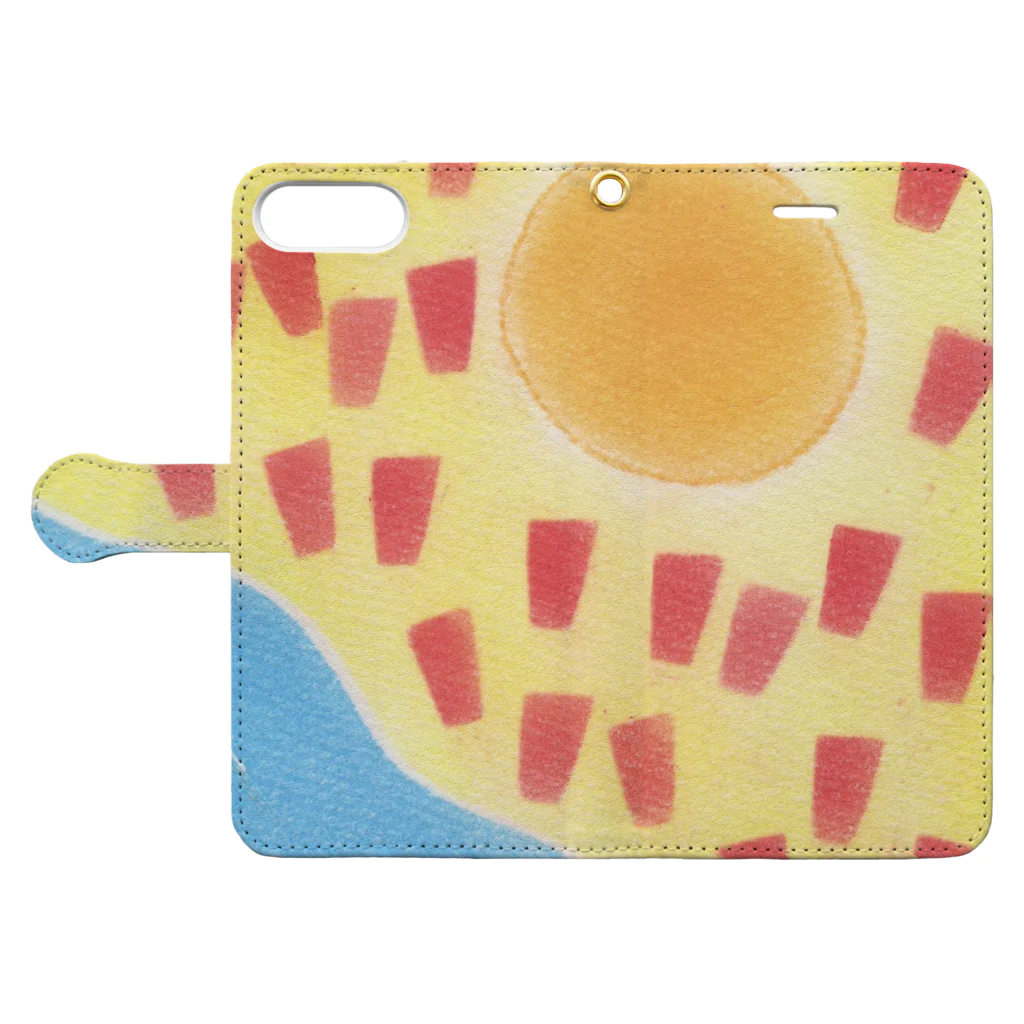 my pastel（いしはら　まさこ）の田舎の子供グッズ。 Book-Style Smartphone Case:Opened (outside)