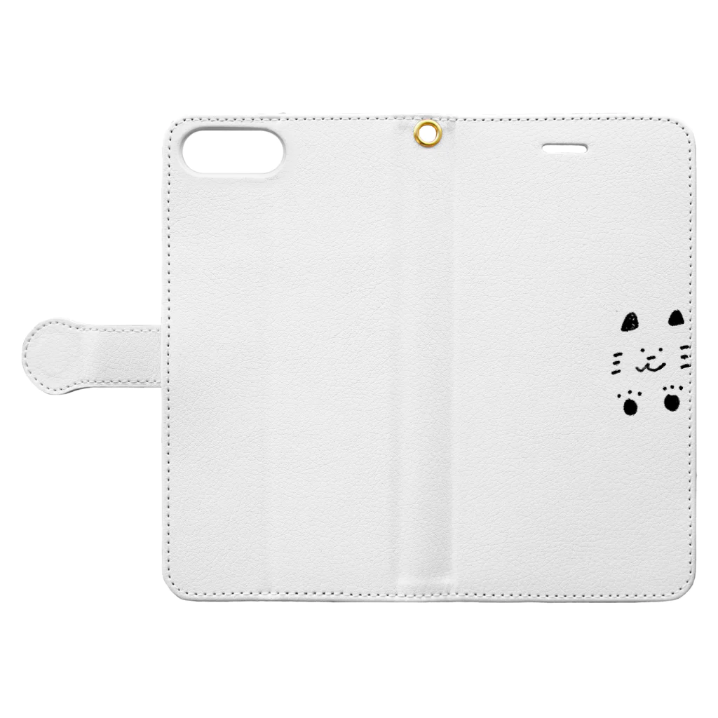 haru-paguのneco Book-Style Smartphone Case:Opened (outside)