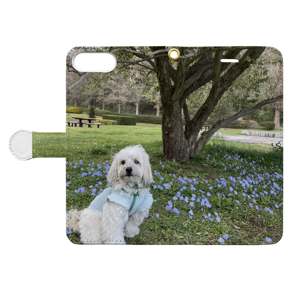 サニーSunny 犬グッズショップのサニーと公園 Book-Style Smartphone Case:Opened (outside)