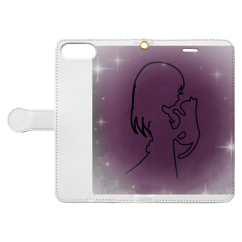 you-noaの淡い想い Book-Style Smartphone Case:Opened (outside)