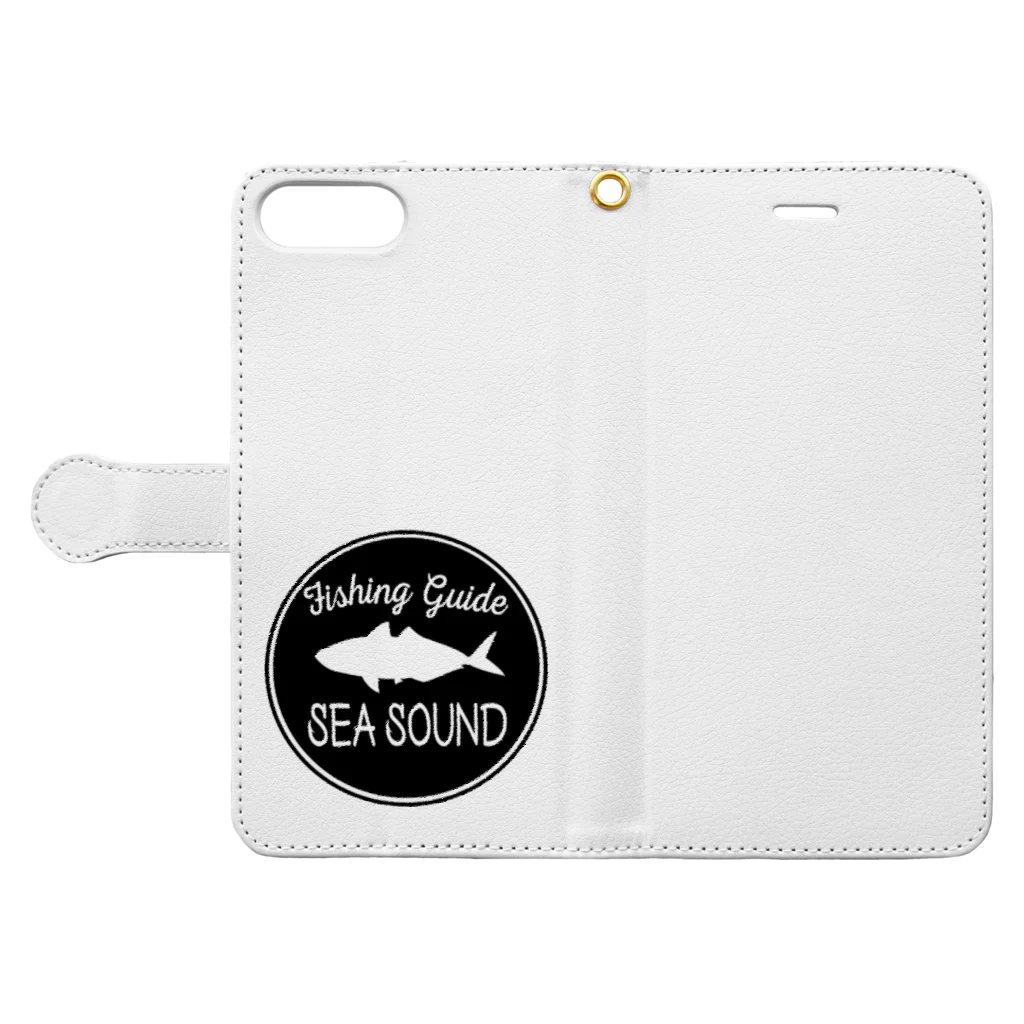 sea-soundの境港遊漁船公式SEASOUNDグッズ(アジバージョン） Book-Style Smartphone Case:Opened (outside)