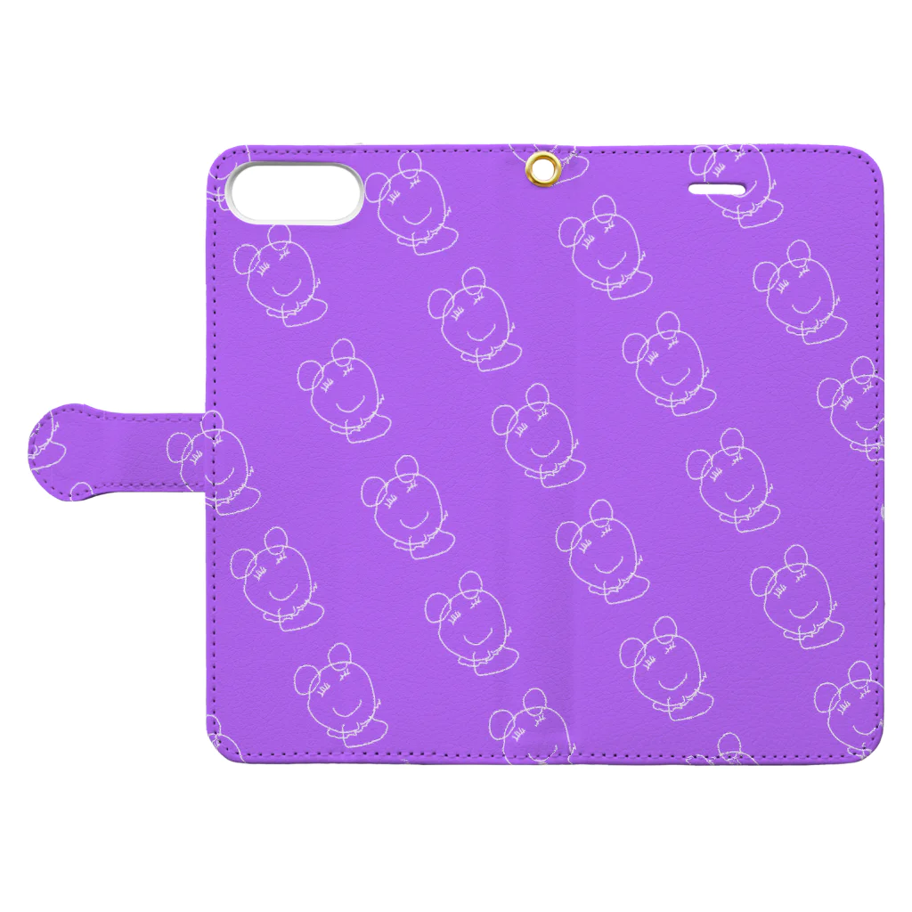 roku4のAoi_chan_purple Book-Style Smartphone Case:Opened (outside)