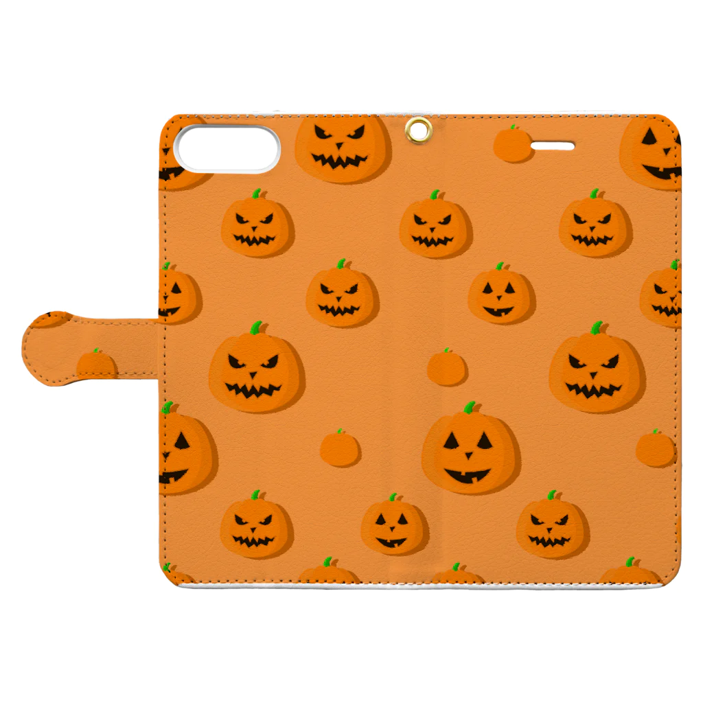 おーちょんのハロウィン仕様です！ 手帳型スマホケースを開いた場合(外側)